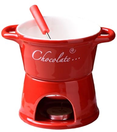 per fonduta di cioccolato, in ceramica, set di tazze per fonduta di cioccolato, per appuntamenti, serate, compleanni, matrimoni, antipasti, dessert, formaggio, caramelle, pane, coppie, famiglia