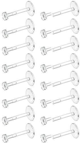 Dochais 16G 18G Klar Piercing Retainers Flexible Acryl Knorpel Daith Tragus Helix Piercing Stecker Retainer Klare Nasenpiercing Lippenpiercing Labret Ring Retainer 16 Stück 6mm 8mm 10mm 12mm
