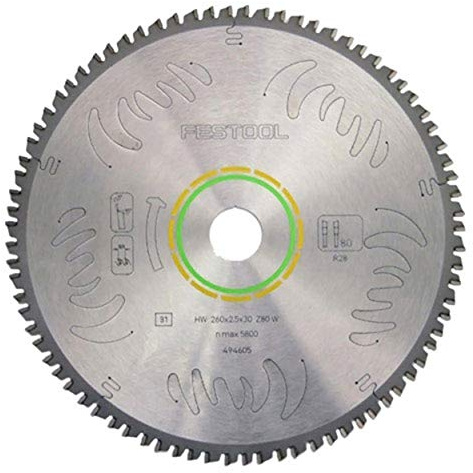 Festool 495387 Fine Tooth Cross-Cut Saw Blade For The Kapex Miter Saw, 80 Tooth