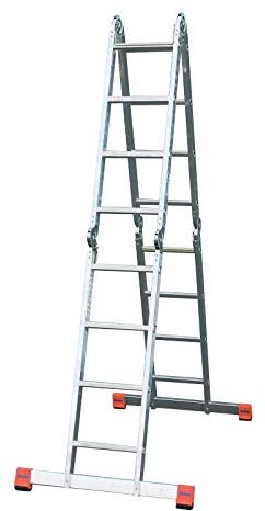 Krause 120694 Multimatic Sprossen-Gelenk-Universalleiter 4x4 Sprossen