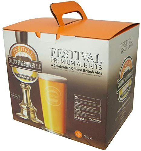 Homebrew & Wine Making - Festival Premium Ale - Golden Stag Summer Ale - 40 Pint Home Brew Beer Kit