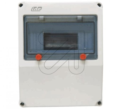 Wandverteiler Leergehäuse Kunststoff IP67, für Direktanschluss, mit Hutschiene mit Kapazität für 9 Teileinheiten, Kabeleingang oben 1xM32 offen und 1xM32 geschlossen, unten 2xM32 geschlossen