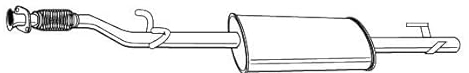 VEGAZ MS-227 Mittelschalldämpfer Mitteltopf mitte 2500mm 15,4kg