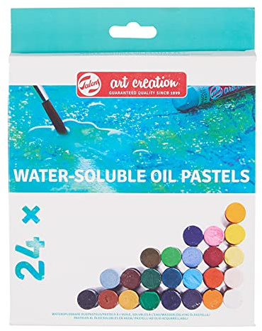 Talens Art Creation Set Wasserlösliche Ölpastellkreiden mit 24 Farben | Wassermischbare Wachsmalstifte