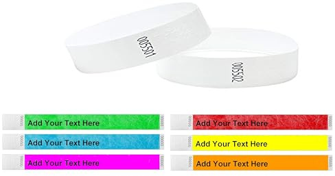 100 Stück 19mm Armbänder personalisiert aus Tyvek