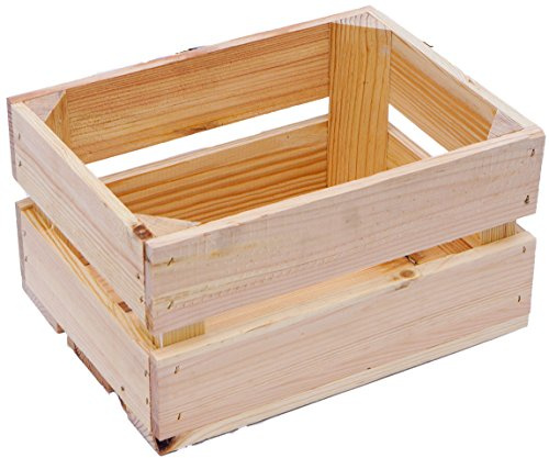 Kistenkolli Altes Land kleine geflammte Kiste Frieda Maße ca 30x22x16cm Weinkiste Aufbewahrungskiste Geschenkekiste Ablageregal (1er set Frieda Natur)