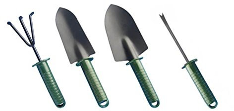 Ounona Lot d'outils à main de jardinage 4 pcs enfants Mini jardinage Pelle Râteau outils de plantation