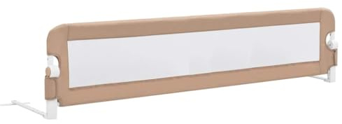 vidaXL Barandilla de Seguridad Cama de niño poliéster Taupe 180x42 cm