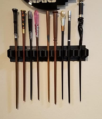 AUXPhome Halter Display-Ständer/Kunststoff Halterung Rack für 10 - Zauberstab Harry Potter Dumbledore Hermoine Zauberstabsammlung Weasley Twins, Wandhalter, Dekoration (ohne Zauberstab)