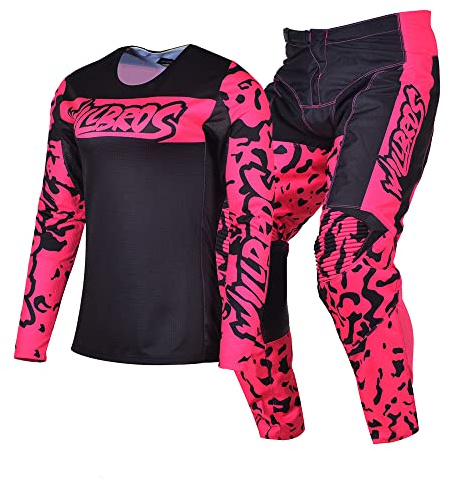 Willbros Mujeres Pantalones y Camiseta de Motocross Conjunto MX Bicicleta Sucia Fuera del Camino Ciclismo Traje de Montar Adulto