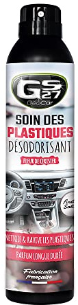 GS27 - Soin des Plastiques Désodorisant Voiture Déocar - Parfum Voiture 100% Français - Fleur de Cerisier - 300 ML