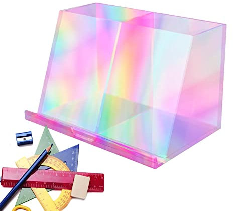 Regenbogen-Acryl-Stifthalter | bunter Stiftehalter | Regenbogen-Schreibtisch-Aufbewahrung Kunstbedarf Schreibtischzubehör für Frauen Modgal