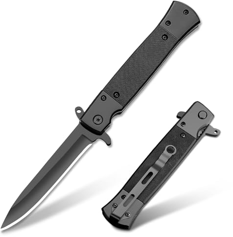 eiloszf Outdoor Klappmesser – Taschenmesser, Scharfes Einhandmesser Angelmesser fischmesser Klinge aus Edelstahl, Taschenfalzmesser Campinggerät zum Angeln, Jagen, Sportaktivitäten