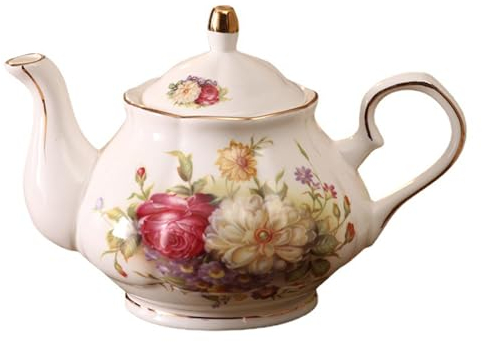 HOUSN Caffettiera caffettiera Fatta a Mano, tè al Latte, caffettiera in Ceramica Domestica, Caldaia Fredda in Stile Europeo, Accessori per caffettiere per Utensili da caffè,Bianca