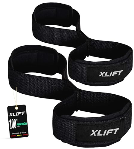 XLIFT Straps i 8 Gym för tyngdlyftning - Powerlifting-remmar - 8-formade greppremmar - dödvikt - gym tillbehör - Gym Grytlappar för avancerad och professionell nivå