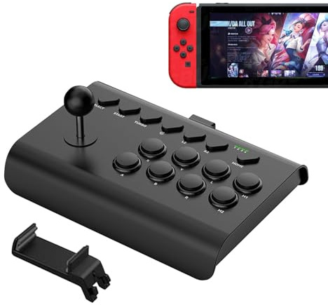 Joystick Arcade Fight Stick | Joystick de Combate para Juegos Arcade con Funciones Turbo/Macro - Joystick Arcade Nostálgico Universal para PC y Consola de Juegos Retro [video game] | Funciones Turbo/Macro - Joystick Arcade Nostálgico Universal para PC y Consola de Juegos Retro [video game] [video game]
