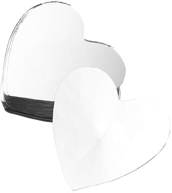 Baluue 30stücke Herzform Spiegel DIY Herz Spiegel Herzförmige Herz Fliesen Make-up