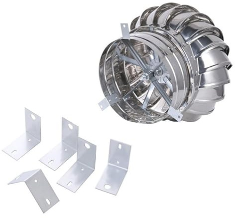 MagiDeal Roof Ventilator Wind Turbines Attic Air Vent Ventilating Fan Cap Easy to Install Replace Parts Roof Exhaust Hood for Factory, 200 mm