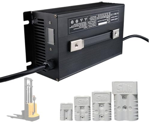 WLEJSL Chargeur Batterie Chariot Élévateur 24 V 40 A avec Prise Anderson 50 A/120 A/175 A/350 A Chargeur Batterie Plomb Acide Haute Puissance Charge Maintien Transpalette Électrique,A,350A