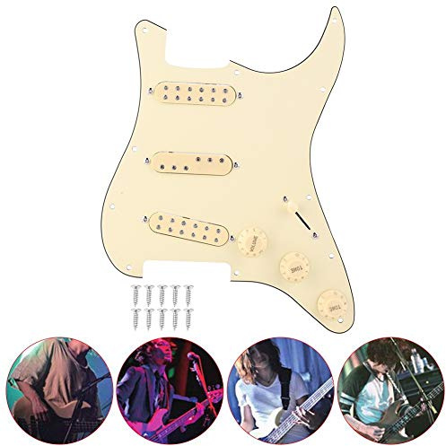 SSS29 Beige Plastic E -Gitarre Loaded Pickguard Pickup Loading Pick Guards Set mit Klassischem Sound für Musikbegeisterte