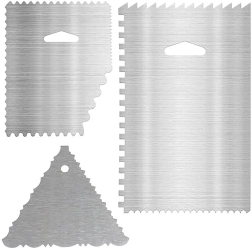 Guyode 3 Piezas Espatula Reposteria Fácil de Limpiar Espátula de Pastel Diseño de Doble Cara Reposteria Utensilios Diferentes Formas se Aplica a Herramientas Para Hornear Caseras con Crema