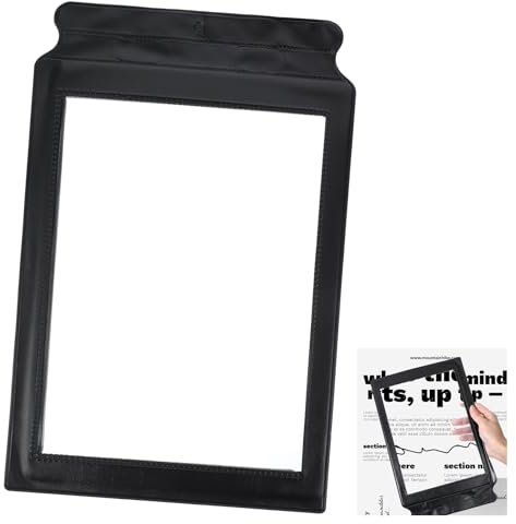 Loupe pour lire des livres - Grande loupe offrant une zone de visualisation complète - Loupe portable parfaite pour les personnes âgées, livres, journaux, magazines - 30,5 x 20,6 cm - Noir - Portable