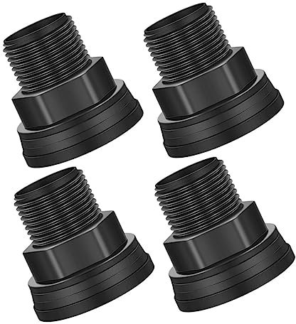 VICASKY Lot de 4 raccords de réservoir d'eau - Filetage extérieur et intérieur - Durable et résistant à la corrosion - Pour tonneaux de pluie, étangs et aquariums