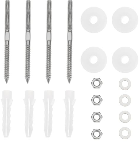 The Lord of the Tools 2 Sets Stainless Steel Wall Mounted Basin Fixing Kit M8X110mm Suitable for Bathroom Sink Fitting