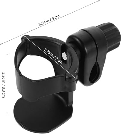 Alipis Soporte Portavasos para Coche y Barco Portavasos de Plástico Negro Abrazadera Fácil Instalación sin Taladro Compatible SUV Furgonetas y Carritos de Ñiño Pack 2 Unidades