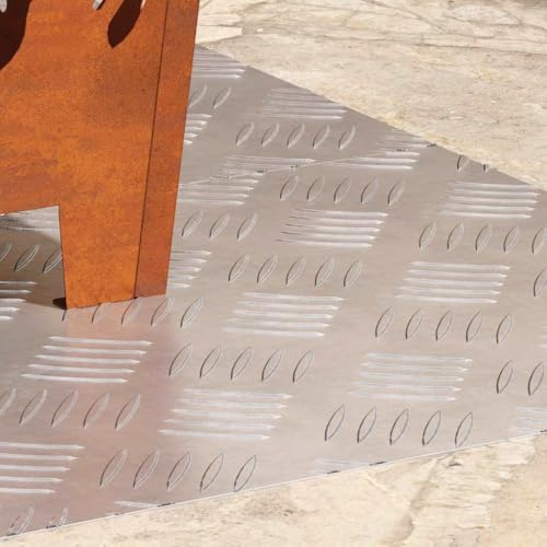 SKTQYQO 2 peldaños para escaleras, color plateado, 80 x 40 cm, de aluminio