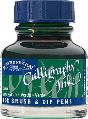 Winsor & Newton Calligraphy Ink Bottle, 30 ml - Green , 1111289