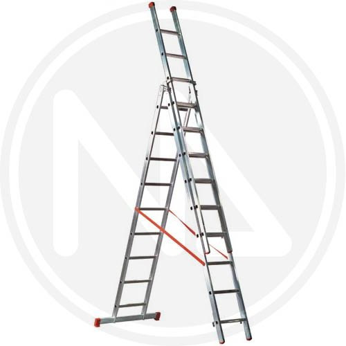 SCALA TRASFORMABILE TRIPLA ALLUMINIO FACAL Gradini 3 x 12