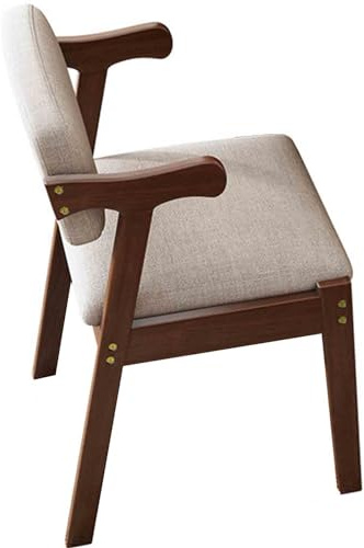 Silla ergonómica de Madera Maciza Silla para el salón Silla reclinable Ligera y cómoda Silla de Estudio Resistente y Duradera Apta para la mayoría de Edades (Color : Walnut Brown, S : 50 * 50 * 73cm)