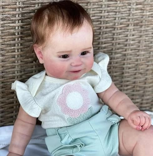 Anano Reborn Puppe Lebensechte Babypuppen Realistisch Winzige Kapillaren 19 Zoll Silikon Baby Puppe Die Real Aussehen Und Fühlen Echt Aussehende Puppen Mit Kleidung