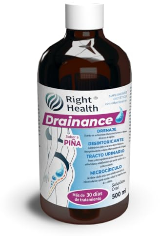 DRAINANCE: Diurético natural potente. Detox drenante y depurativo. Drenante liquido piernas y abdomen. Retención de líquidos. Diente De León, Cola De Caballo, Abedul, Prunus. 500 ml sabor piña.