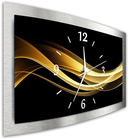 Bilder-Manufaktur bm 3D Funk Quarz Quarzwanduhr Wanduhr Funkwanduhr Funkwanduhren Funkuhr Funkuhren kein Ticken lautlos geräuschlos leise modern ohne Tickgeräusche Gross XXL 3D-10337