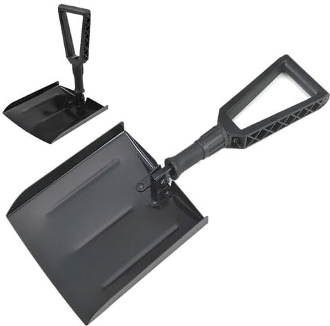 Pala de Nieve Ligera, Pala de Nieve Plegable | Pala de Nieve portátil, Pala Multiusos portátil Resistente con Bolsa, Pala de Camping Plegable Multifuncional Resistente para