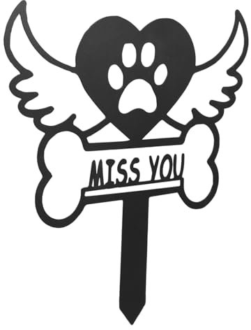 BESPORTBLE Piquet Commémoratif en Métal pour Cimetière de Jardin Piquet pour Plaque Funéraire Commémoratif pour Animaux de Compagnie pour Lieu de Sépulture