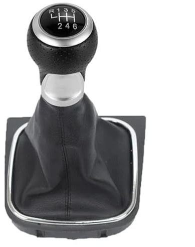 Schaltknauf Auto Schaltknauf Stick Knopf Handball Hebel Shifter 5 6 Geschwindigkeit Für VW Für Golf 5 6 Für MK5 6 Für R32 Für GTI 04-09 Für Scirocco(2009) Gang Auto Schaltknauf Abdeckung(Black Line 6