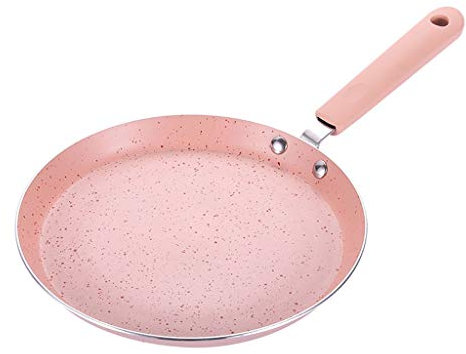 Gryta, rosa panna - belagd metallstekpanna av modern Maifan-sten, enkel bakelitpanna