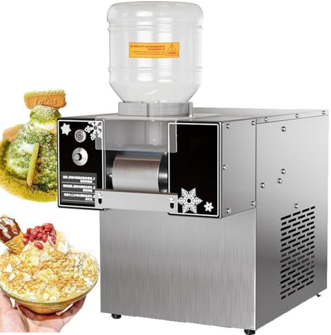 Macchina Ghiaccio Tritato A Forma Fiocco Neve In Acciaio Inossidabile Macchina Ghiaccio Tritato, Macchina Coni Neve Elettrica, S istema Raffreddamento Ad Aria, Rapida Dissipazione Calore,360W
