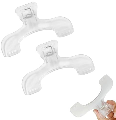 2Pcs Book Clip for Reading,Transparent Book Clip,Book Page Holder,Page Holders for Reading,Paper Clip Book Markers,Transparent Music Page Holder,Bookmark Book Holder,Reading Accessories for Book Lover