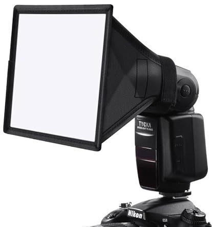 REFLEX CAMERA Difusor de flash universal Softbox de 17 x 15 cm para cámara réflex digital Speedlite | Modificador de luz portátil plegable para flash | Iluminación suave y uniforme con bolsa de