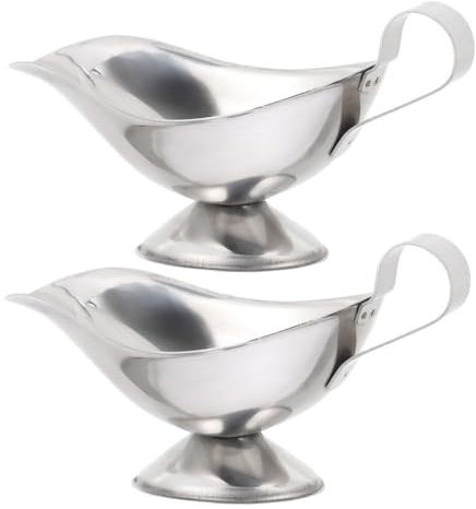 ABOOFAN 2piezas Barco De De Acero Inoxidable Salsera De Recipiente Para Condimentos Dispensador De Salsa Para Servir Salsa De Cebolla o Aderezo De Ensalada De Acción De Gracias o Cenas