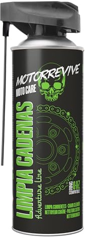 Motorrevive Adventure Line Chain Cleaner for Off-Road Motorcycles 380 ml. Deep and Fast Cleaning Against Mud, Grease and Corrosion. Professional Formula for Enduro, Trail and Adventure Bikes