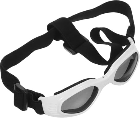 ROMISBABA Faltbare wasserdichte Hundesonnenbrille mit Verstellbarem Riemen Uv Schutz Hundebrille für Kleine Mittlere und Große Hunderassen Winddichte Haustier Sonnenbrille für Outdoor