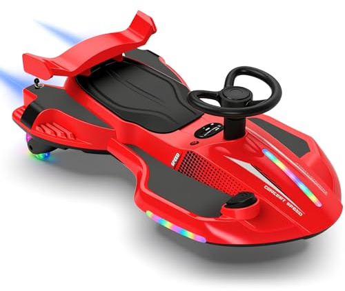 LALAHO Kinder Elektroauto, 2-in-1 Elektrisches Rutschauto 360° Lenkung