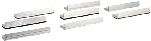 Heuer 115106 Lot de 4 mâchoires de protection pour étau | Angle droit, parallèle plan, aimants spéciaux intégrés, convient pour étau 140 mm | Contenu : type G, type P, type N, type F