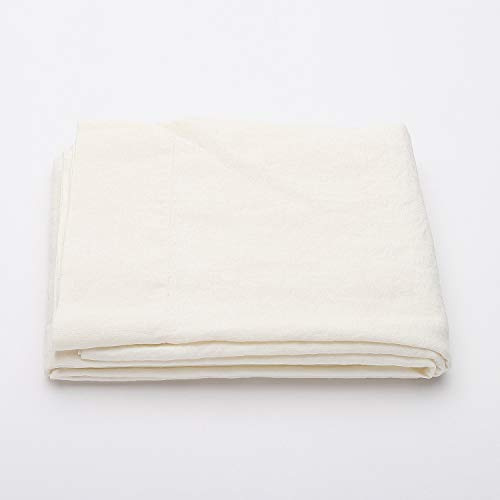 LinenMe Leinen Bettwäsche Weiß 180x275 cm - Bettlaken ohne Gummizug - Leintuch 100% Leinen, Hergestellt in Litauen