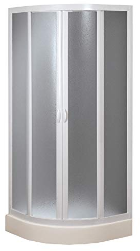 Forte Mampara de Ducha Semicircular 90x90 CM de Acrílico Mod. Marte con Apertura Corredera